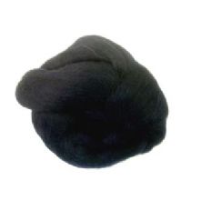 50g Pack of Black 23 Micron Merino Wool Tops